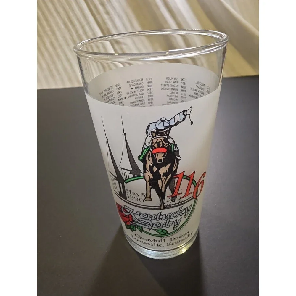 Kentucky Derby 1990 116th Running Mint Julep Glass Churchill Downs